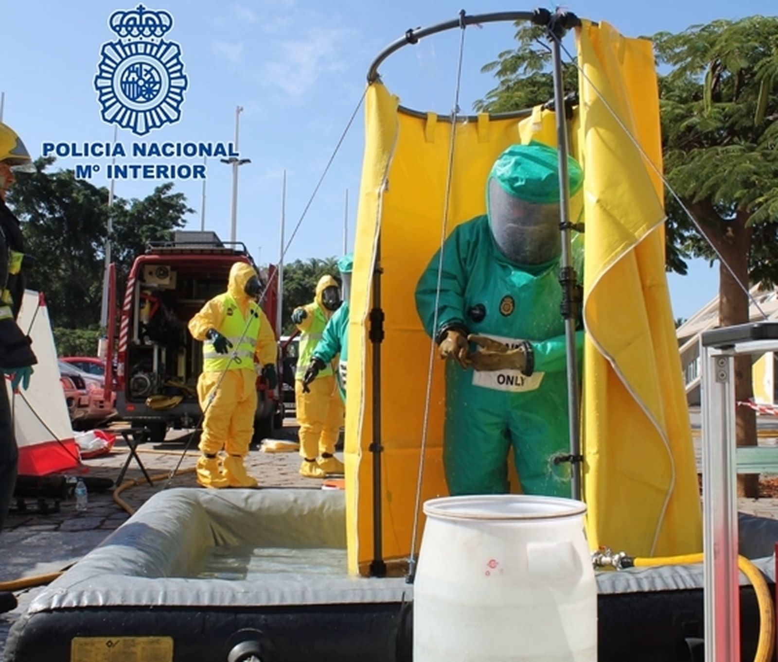 Simulacro NRBQ de la Policía Nacional